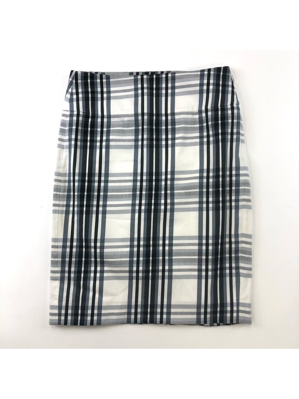 Club Monaco black white check lined pencil skirt Size 2